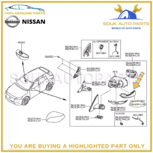 26165-4GA0A Genuine Nissan TURN SIGNAL LAMP ASSY, LH 261654GA0A OEM