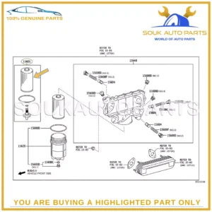 15601-78140 Genuine Toyota ELEMENT SUB-ASSY 1560178140 OEM
