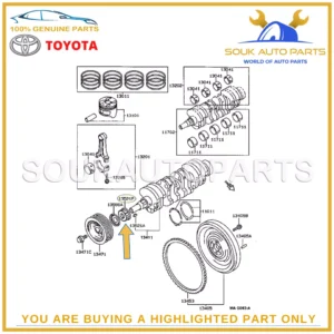 13521-16050 Genuine Toyota CRANKSHAFT TIMING PULLEY 1352116050 OEM