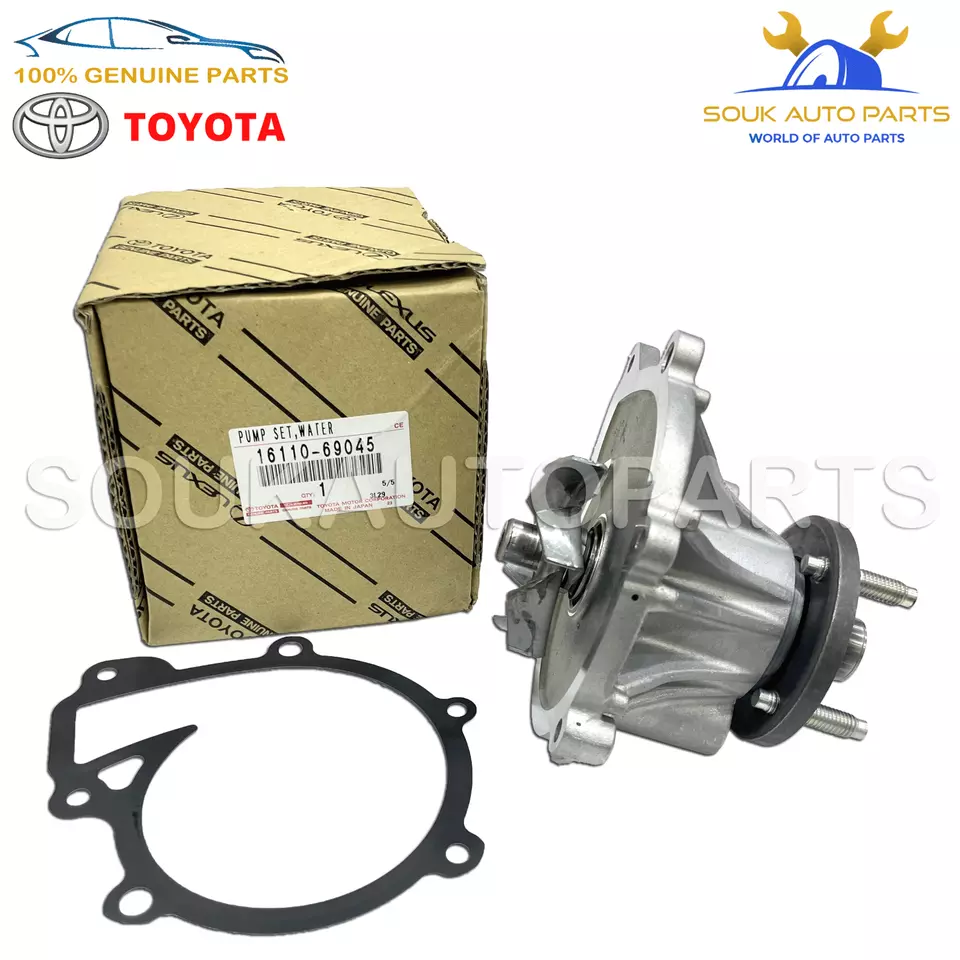16110-69045 Genuine Toyota PUMP ASSY, WATER, W/O COVER OEM 4RUNNER PRADO HIACE