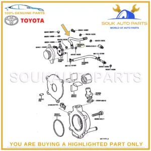 90923-02077 Genuine Toyota VACUUM PUMP OIL INLET HOSE 9092302077 OEM