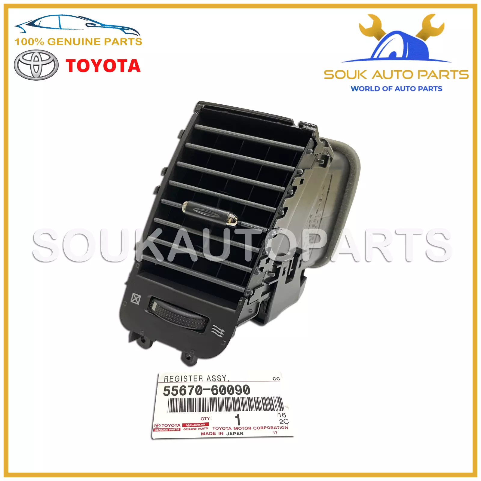 55670-60090 Genuine Toyota REGISTER ASSY, INSTRUMENT PANEL, CENTER 5567060090