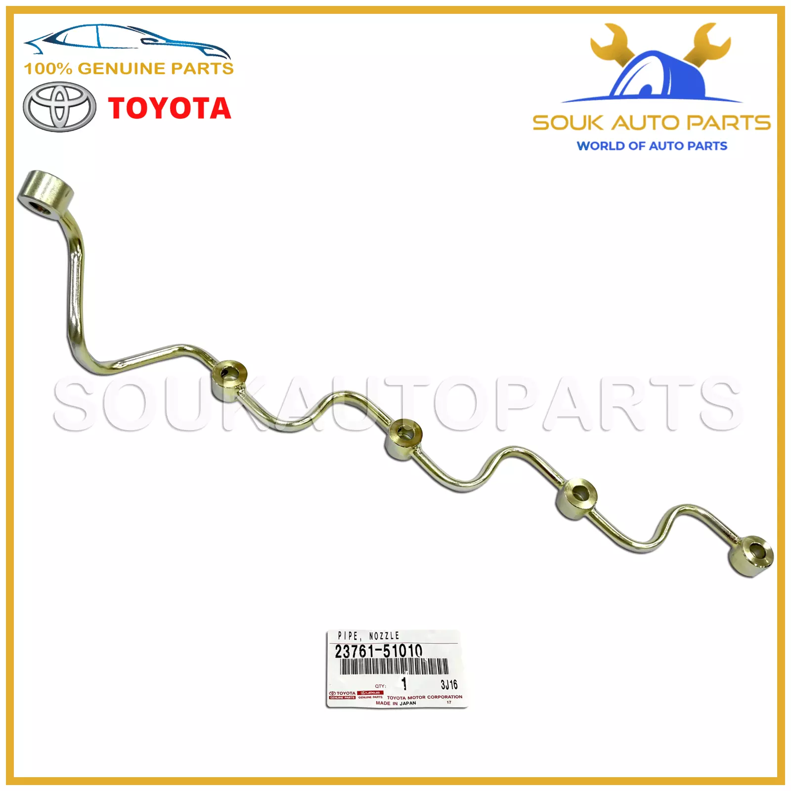 23761-51010 Genuine Toyota PIPE ASSY, NOZZLE LEAKAGE 2376151010 OEM LAND CRUISER