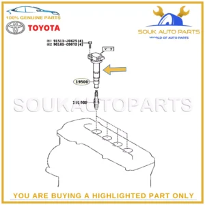 90919-02266 Genuine Toyota COIL ASSY, IGNITION 1AZFE 2AZFE 2AZFXE