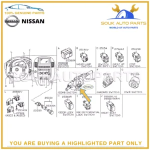 B5567-BH00A Genuine Nissan BODY-COMBINATION SWITCH B5567BH00A OEM