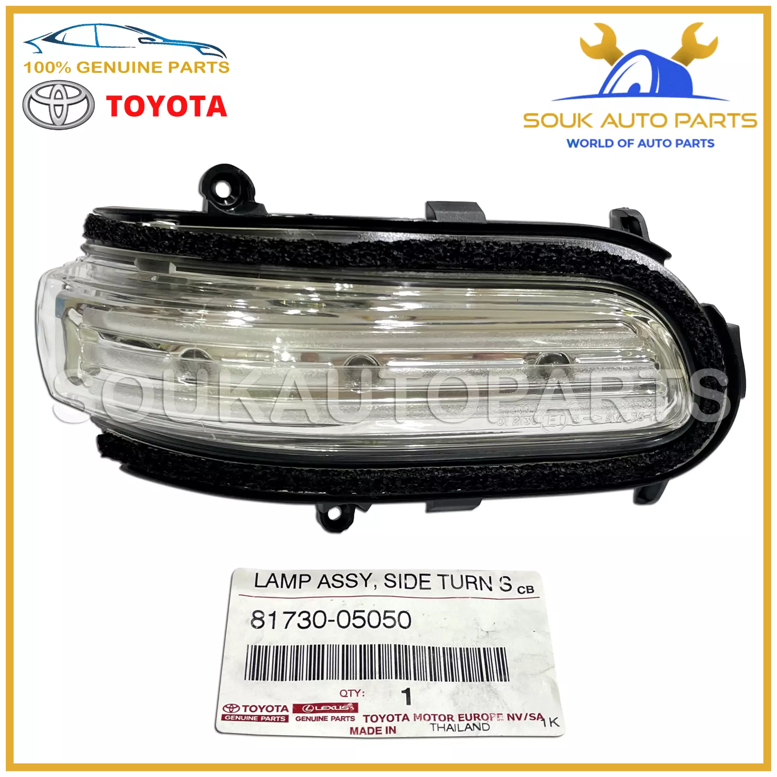 81730-05050 Genuine Toyota SIDE TURN SIGNAL LAMP ASSY, RH 8173005050 OEM