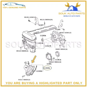11302-46031 Genuine Toyota LOWER TIMING BELT COVER 1130246031 OEM