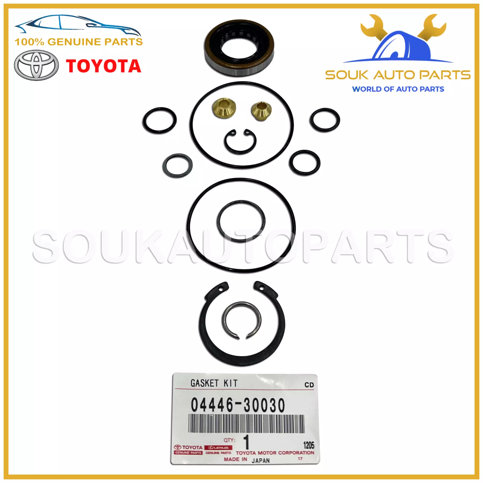 04446-30030 Genuine Toyota GASKET KIT, POWER STEERING PUMP 0444630030 OEM
