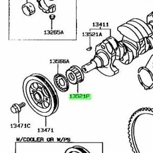 13521-11030 Toyota GENUINE CRANKSHAFT TIMING PULLEY 1352111030 OEM COROLLA 4E 5E
