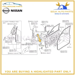 80400-H8500 Genuine Nissan HINGE ASSY-FRONT DOOR, UPPER 80400H8500 OEM