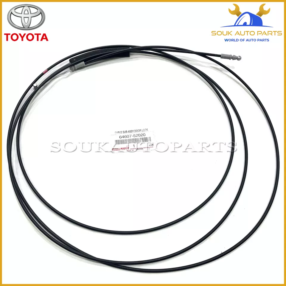 64607-52020 Genuine Toyota CABLE SUB-ASSY, LUGGAGE DOOR LOCK CONTROL 6460752020