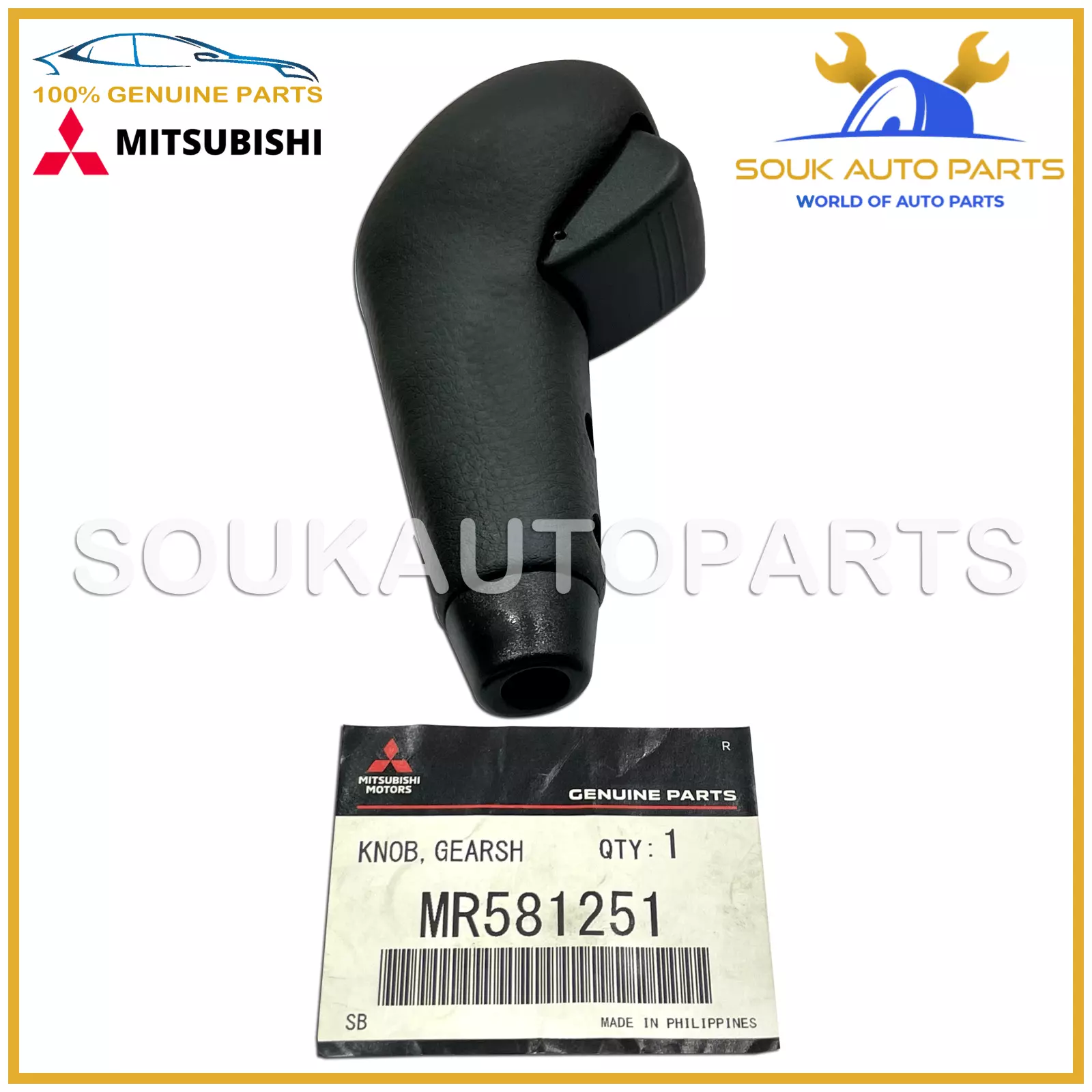 MR581251 Genuine Mitsubishi KNOB, GEARSHIFT LEVER W/2 x SCREWS & SLEEVE