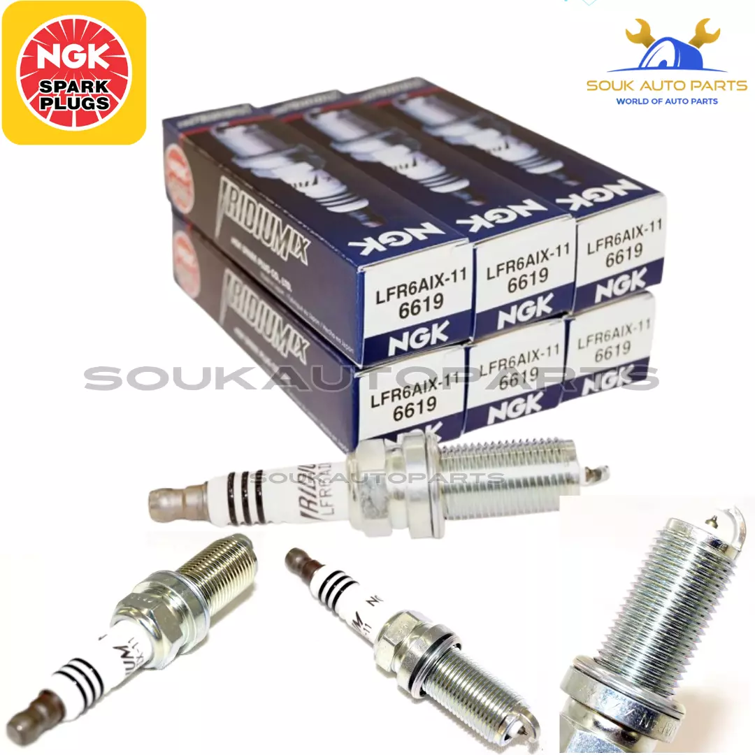 Genuine NGK 6619 IRIDIUM IX SPARK PLUGS SET OF 6 LFR6AIX11 For BMW Mercedes