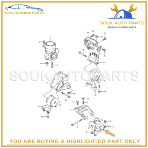 11620-57L00 Genuine Suzuki MOUNTING, ENGINE LH 1162057L00 OEM Kizashi