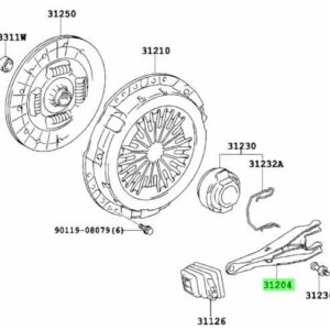 31204-20071 Toyota GENUINE CLUTCH RELEASE FORK SUB-ASSY 3120420071 OEM