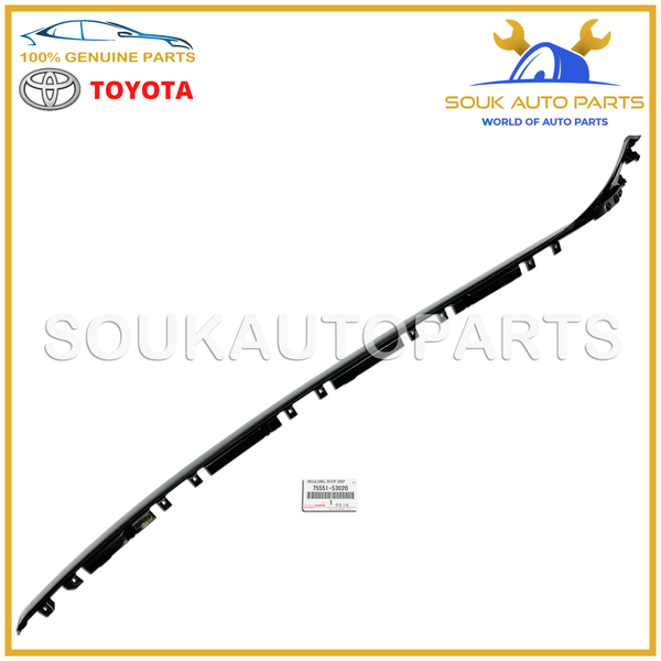 75551-53020 Genuine Toyota ROOF DRIP SIDE FINISH MOULDING, RH 7555153020 OEM