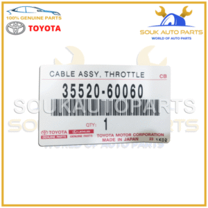 35520-60060 Toyota THROTTLE CABLE ASSY 3552060060 Genuine OEM