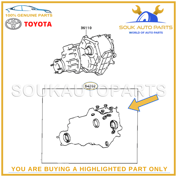 04362-60050 Genuine Toyota GASKET KIT, TRANSFER OVERHAUL 0436260050 OEM LX470