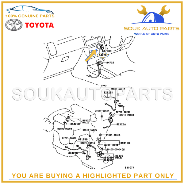 85420-20110 Genuine Toyota SOLENOID ASSY, TRANSMISSION 8542020110 CAMRY CELICA