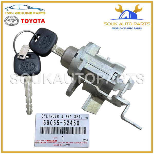 69055-52450 Genuine Toyota BACK DOOR LOCK CYLINDER & KEY SET 6905552450 YARIS
