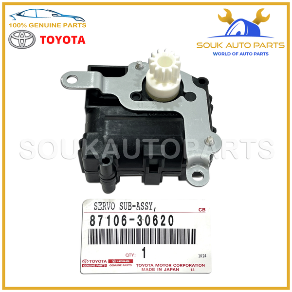 87106-30620 Genuine Toyota DAMPER SERVO SUB-ASSY, AIR CONDITIONER RADIATOR, NO.6