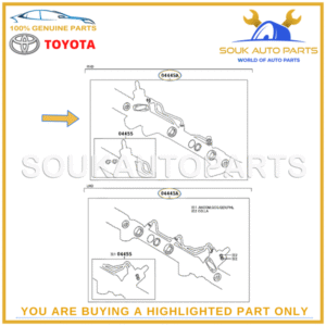04445-0K131 Genuine Toyota GASKET KIT,POWER STEERING GEAR FOR RACK & PINION OEM