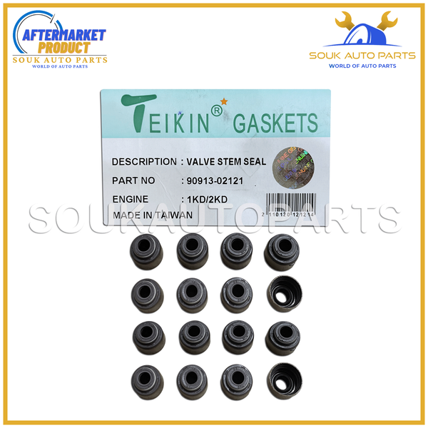 90913-02121 VALVE STEM SEAL SET 1KD/2KD (16 Pcs) Toyota PRADO RAV4 COROLLA YARIS