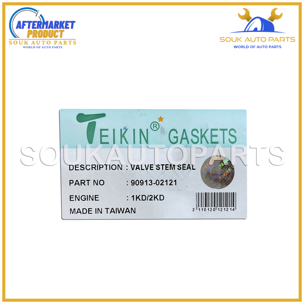90913-02121 VALVE STEM SEAL SET 1KD/2KD (16 Pcs) Toyota PRADO RAV4 COROLLA YARIS