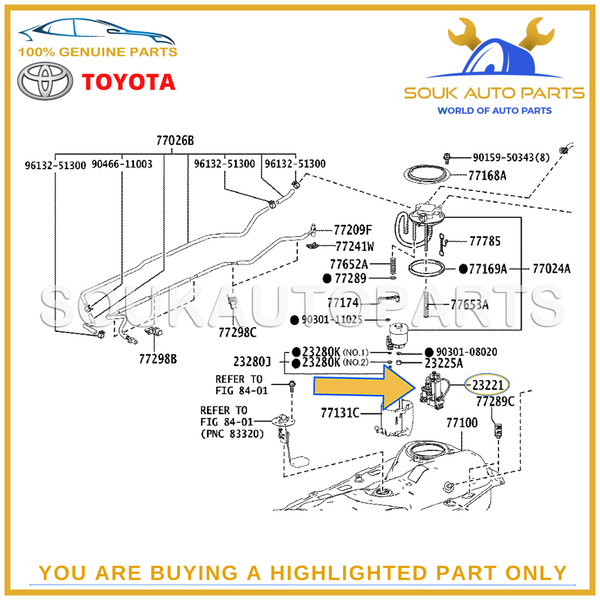 23220-36011 Genuine Toyota PUMP ASSY, FUEL W/FILTER 2322036011 OEM