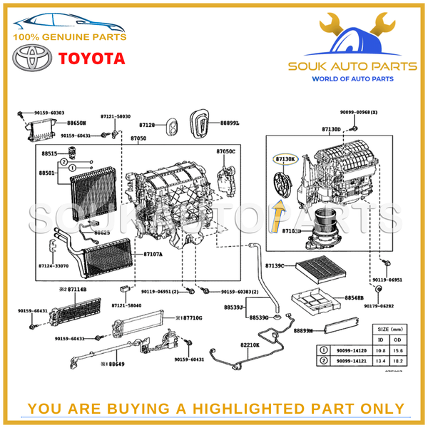 87106-58050 Genuine Toyota SERVO SUB-ASSY 8710658050 OEM CAMRY LEXUS RX350