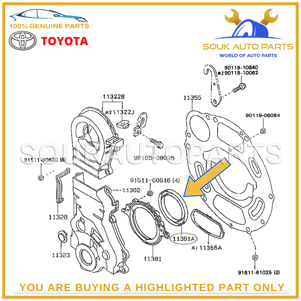 90311-75009 Genuine Toyota SEAL, ENGINE REAR OIL 9031175009 OEM