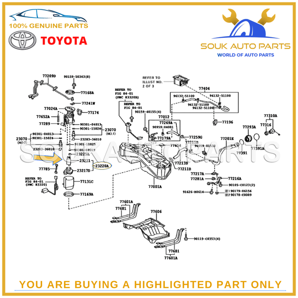 23220-31330 Genuine Toyota PUMP ASSY, FUEL 2322031330 CROWN LAND CRUISER PRADO