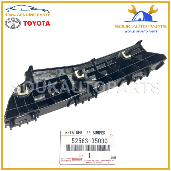 52563-35030 Genuine Toyota RETAINER, REAR BUMPER, UPPER LH 5256335030 OEM