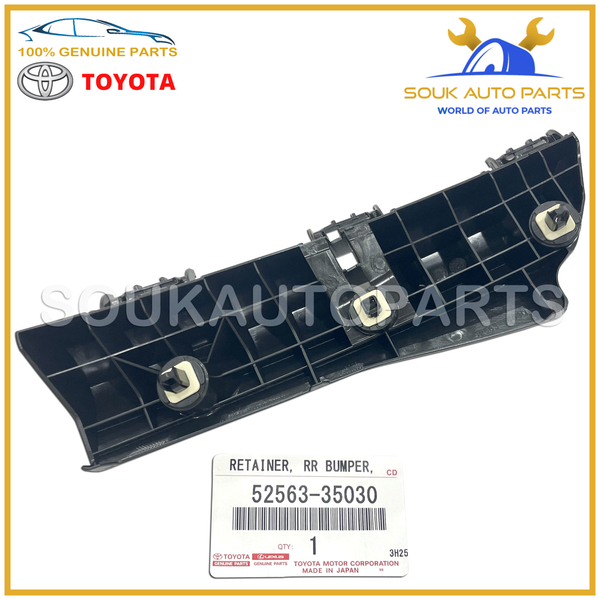 52563-35030 Genuine Toyota RETAINER, REAR BUMPER, UPPER LH 5256335030 OEM