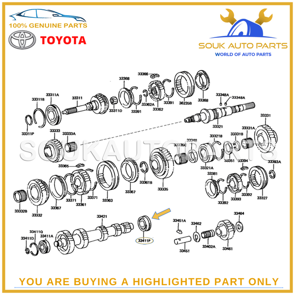 90365-36002 Genuine Toyota BEARING, COUNTER SHAFT CENTER 9036536002 OEM