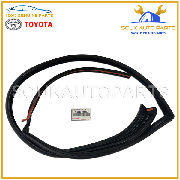 67887-50030 Genuine Toyota WEATHERSTRIP, REAR DOOR, NO.2 RH 6788750030 OEM