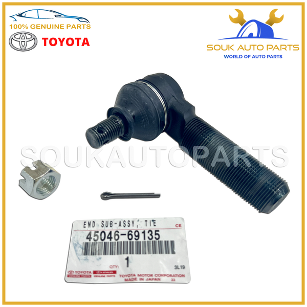 45046-69135 Genuine Toyota END SUB-ASSY, TIE ROD, RH/LH 4504669135 OEM
