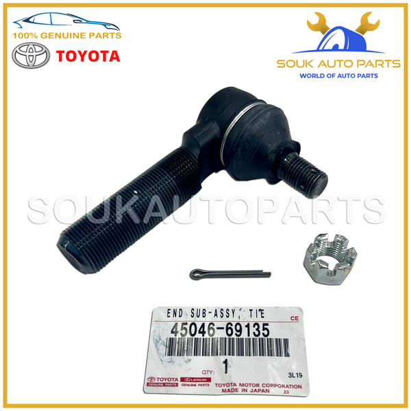 45046-69135 Genuine Toyota END SUB-ASSY, TIE ROD, RH/LH 4504669135 OEM
