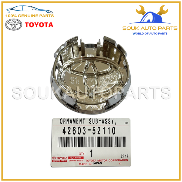 42603-52110 Genuine Toyota ORNAMENT SUB-ASSY, WHEEL HUB 4260352110 OEM