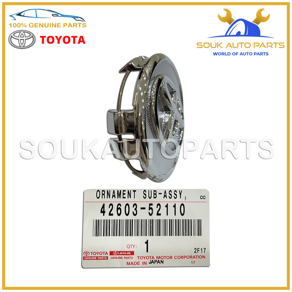 42603-52110 Genuine Toyota ORNAMENT SUB-ASSY, WHEEL HUB 4260352110 OEM