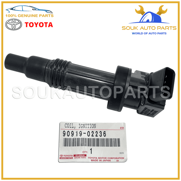 90919-02236 Genuine Toyota COIL ASSY, IGNITION 9091902236 OEM