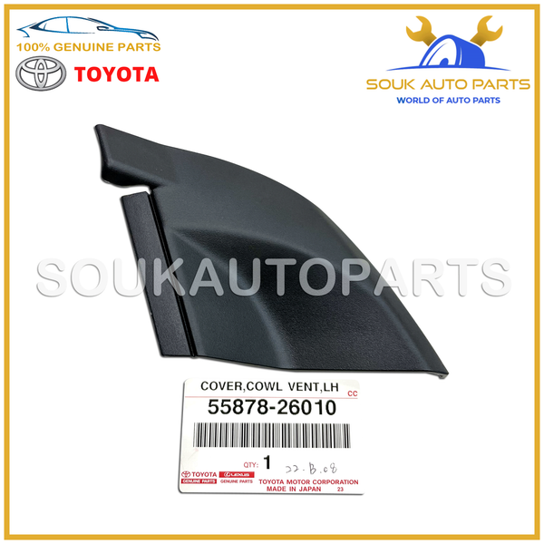 55878-26010 Genuine Toyota COVER, COWL VENT, LH OEM HIACE REGIUS ACE