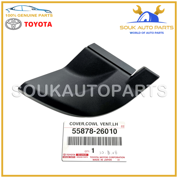 55878-26010 Genuine Toyota COVER, COWL VENT, LH OEM HIACE REGIUS ACE