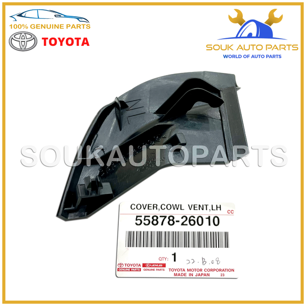 55878-26010 Genuine Toyota COVER, COWL VENT, LH OEM HIACE REGIUS ACE