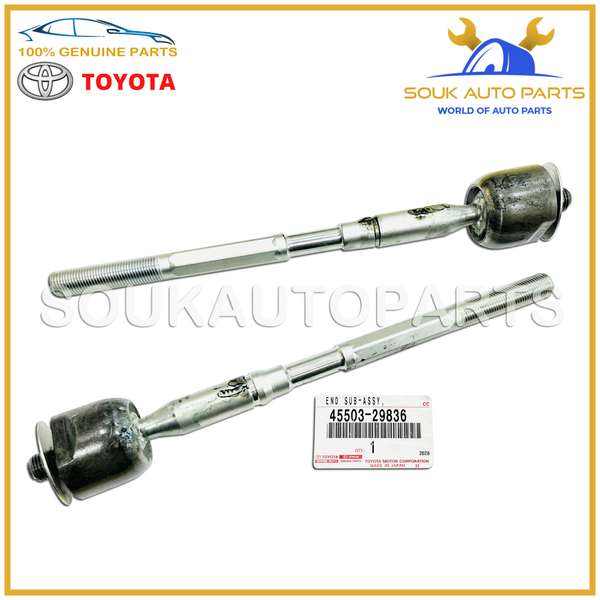 45503-29836 Genuine Toyota END SUB-ASSY (2 Pcs), STEERING RACK 4550329836 OEM