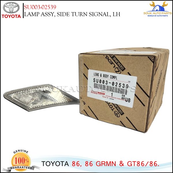 SU003-02539 Genuine Toyota LAMP ASSY, SIDE TURN SIGNAL, LH SU00302539 OEM