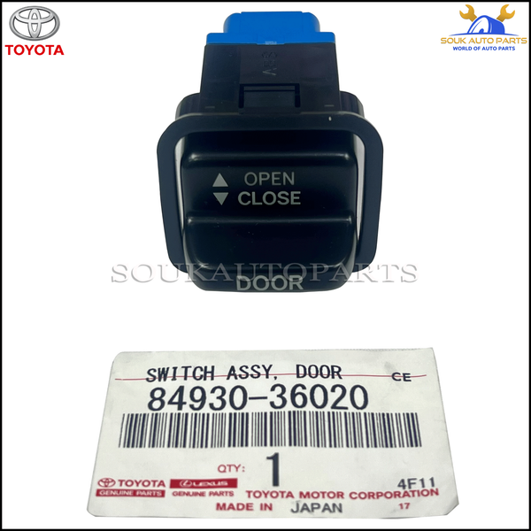 84930-36020 Genuine Toyota SWITCH ASSY, DOOR CONTROL 8493036020 OEM