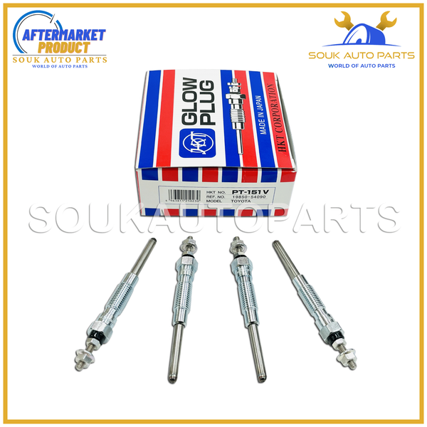 19850-54090 HEATER GLOW PLUG SET 1N-T 2L 2L-T 2L-TE 2L-THE 3L L (4PC) For Toyota
