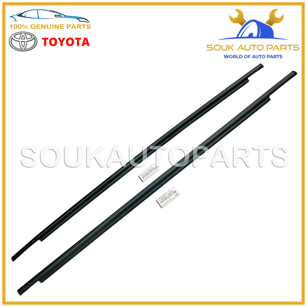MOULDING WEATHERSTRIP PAIR FRONT OUTER, LH & RH Genuine Toyota FJ Cruiser 1GR-FE