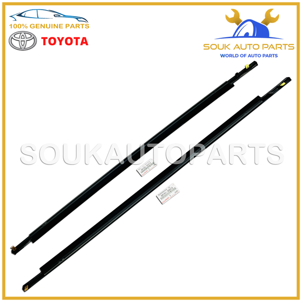 MOULDING WEATHERSTRIP PAIR FRONT OUTER, LH & RH Genuine Toyota FJ Cruiser 1GR-FE